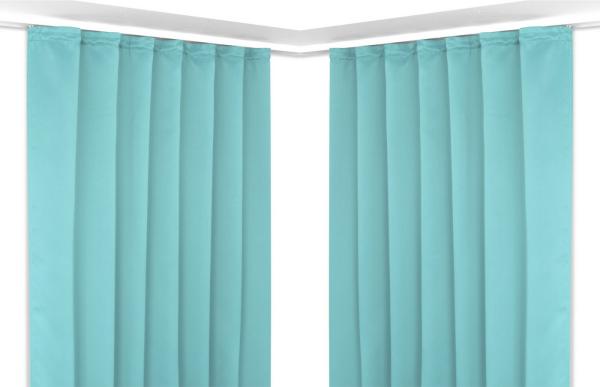 Beautex Verdunkelungsvorhang 2er Set Verdunkelungsgardine mit U-Band, Blackout Vorhang abdunkelnd, Kräuselband (2 St), verdunkelnd