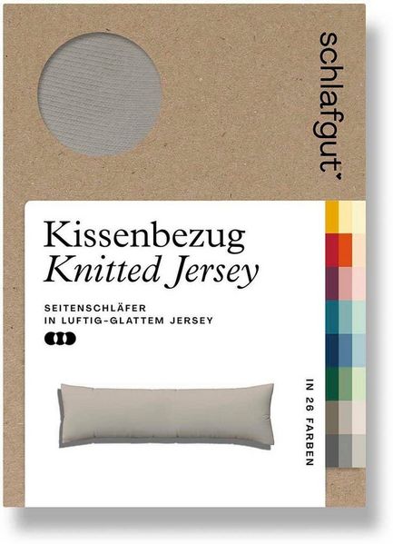 Schlafgut Seitenschläferkissenbezug Pure Seitenschläferkissen, (1 Stück), aus Bio-Baumwolle