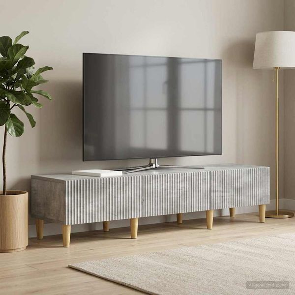 vidaXL TV-Schränk Betongrau 147 x 34,5 x 30 cm Holzwerkstoff 894708