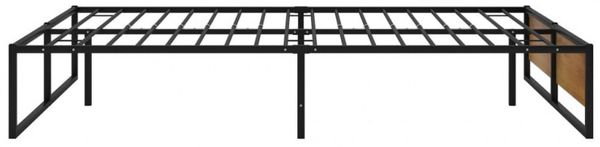 vidaXL Bettgestell inkl. Lattenrost, Metall, schwarz, 120x200 cm Bild 4