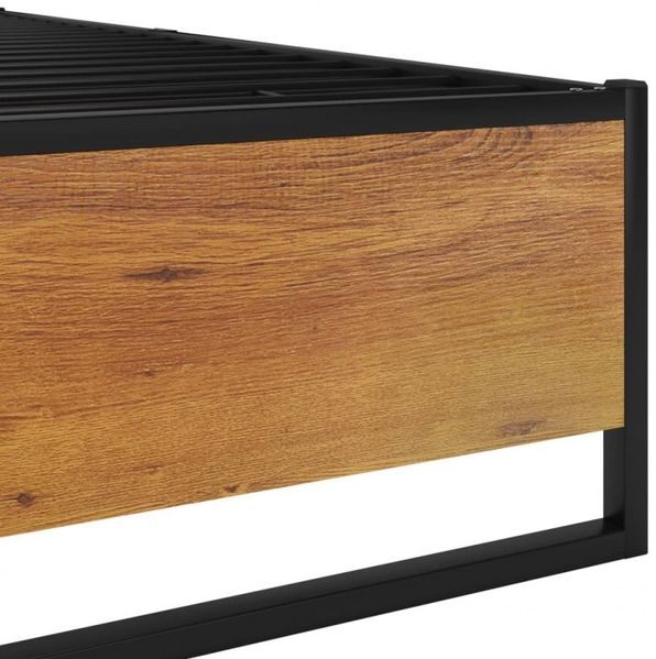 vidaXL Bettgestell inkl. Lattenrost, Metall, schwarz, 120x200 cm Bild 6