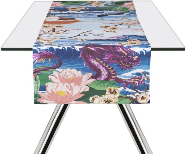 Excelsa Fuji Tischläufer, 60 % Baumwolle, 40 % Polyester, 45x140 cm, orientalisches Dekor