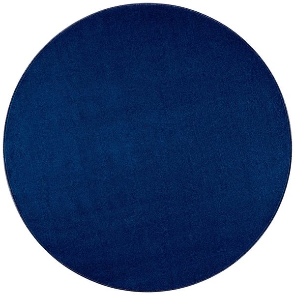 Kurzflor Teppich Nasty, rund - dunkelblau - 200 cm Durchmesser