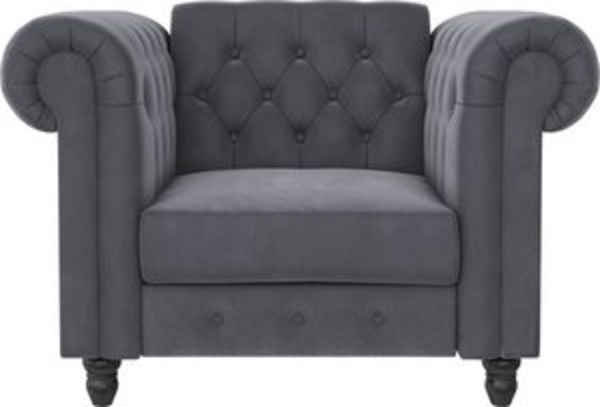 Dorel Home Chesterfield-Sessel Felix, mit Rückenlehne 3-fach verstellbar, Beine Massivholz, Sitzhöhe 46 cm Bild 6