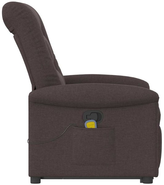 vidaXL Massagesessel mit Aufstehhilfe Dunkelbraun Stoff 3303269 Bild 6
