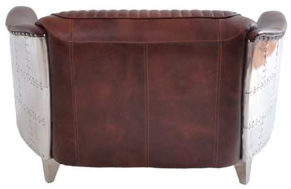 Clubsofa Aberford 2-Sitzer Vintage Leder Montaigne-Brown.