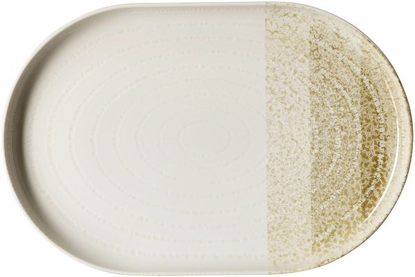 Servierplatte 20 x 30cm Trio creme