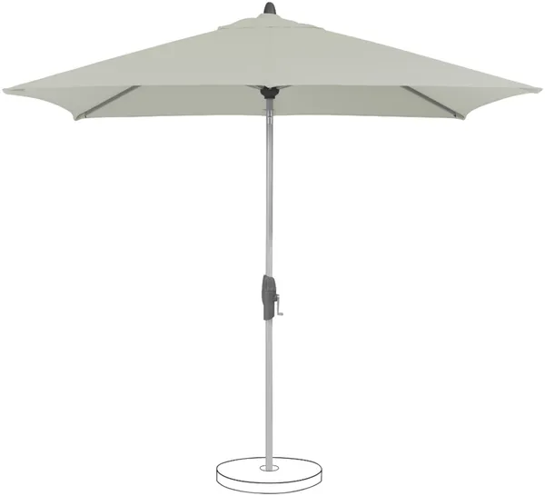 Suncomfort by Glatz Sonnenschirm / Mittelstockschirm "Shell Turn 250 x 200", light grey, 250 x 200 cm