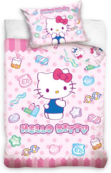 Hello Kitty Bettwäsche Babybettwäsche HK256011 100x135 cm + 40x60 cm