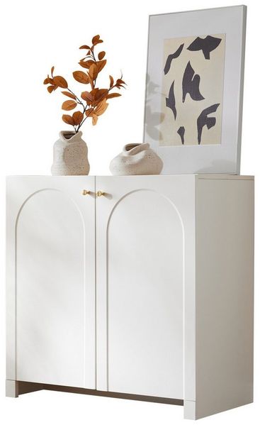 Merax Sideboard, Kommode mit 2 Türen und Ablage, Highboard Standschrank, 80x40x80cm