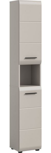 welltime Stauraumschrank (1-St) Florenz, Badschrank Hoch, Kaschmir, 185 cm Höhe