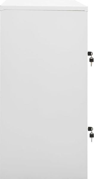vidaXL Schließfachschränke 2 Stk. Hellgrau und Rot 90x45x92,5cm Stahl 3095225 Bild 4