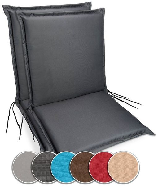 sunnypillow Liegenauflage Niedriglehner Auflage Gartenstuhlauflage, 100 x 50, extra dick 9cm