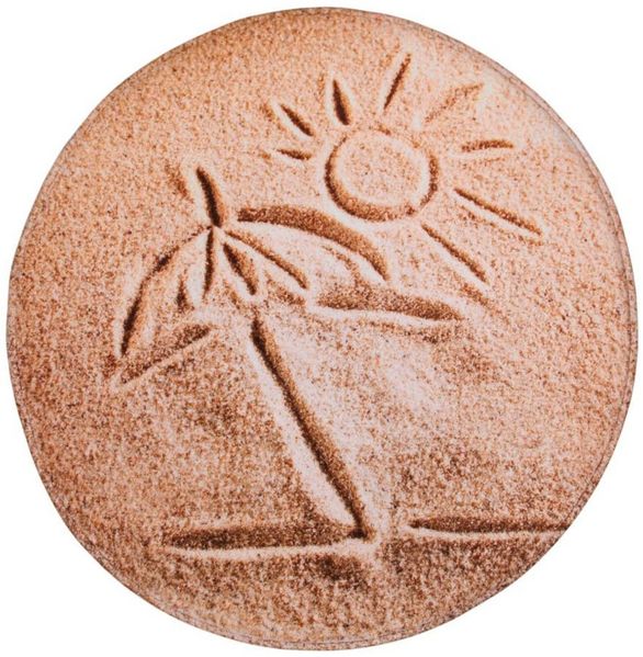 Sanilo Badematte Sunshine, Höhe 15 mm, schnell trocknend, Polyester, rund, Memory Schaum