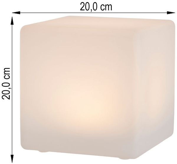 2x LED Solarleuchte, Würfel, LxH 20x20 cm Bild 7