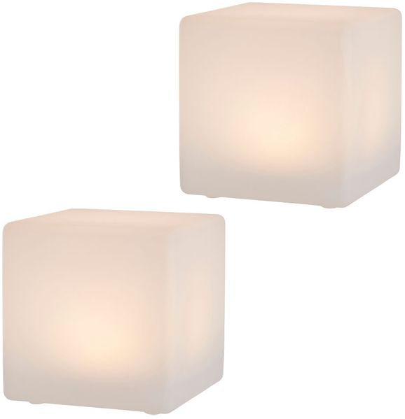 2x LED Solarleuchte, Würfel, LxH 20x20 cm Bild 2