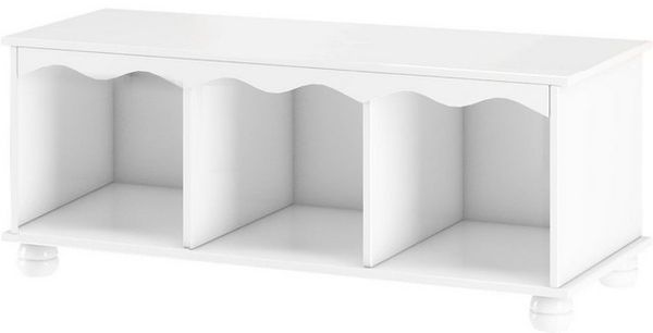 loft24 Schuhbank Neo, Flurbank, Dielenbank mit 3 Fächern, Kiefer Massivholz, SItzhöhe 40 cm Bild 3