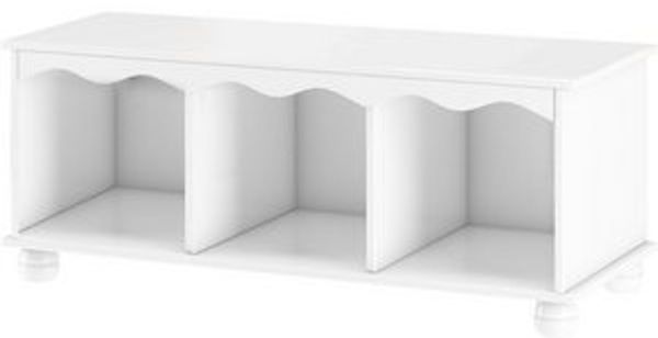 loft24 Schuhbank Neo, Flurbank, Dielenbank mit 3 Fächern, Kiefer Massivholz, SItzhöhe 40 cm Bild 5