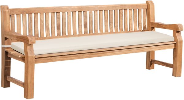 CLP Gartenbank Teakholz Daxon mit Sitzkissen,creme 220 cm