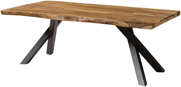 Baumtisch Sheesham 240x100x76 natur sandgestrahlt / A-Gestell anthrazit matt FREEFORM 5