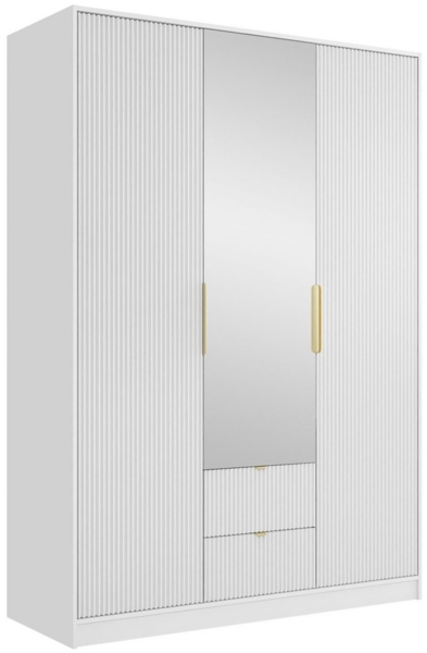 Kleiderschrank Tireno 3D2S (Farbe: Weiß Velvet)