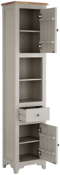 Badhochschrank 45x195cm 'Belfort' Mango schilfgrün & natur Bild 2