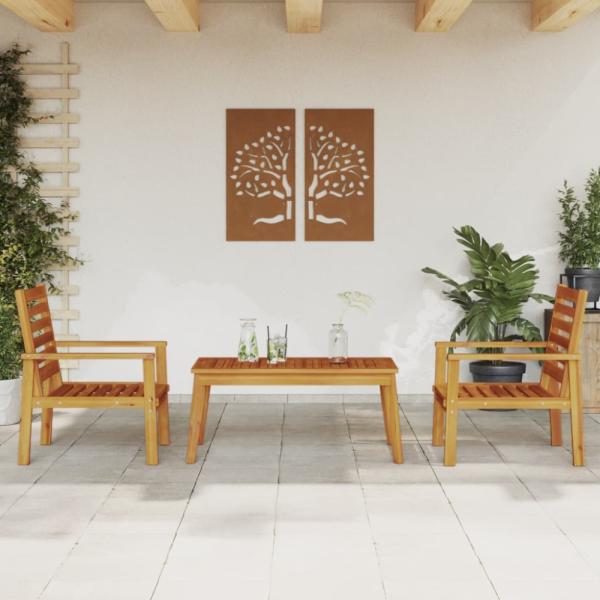 vidaXL 3-tlg. Garten-Lounge-Set Massivholz Akazie 3211806