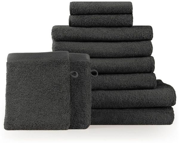 Blumtal Handtuch Set Blumtal 10 Teilig - Handtücher Set 100% Baumwolle, weich und saugstark, Frottee (10er Set), 2 Bade-, 4 Hand-, 2 Gästetücher + 2 Waschlappen