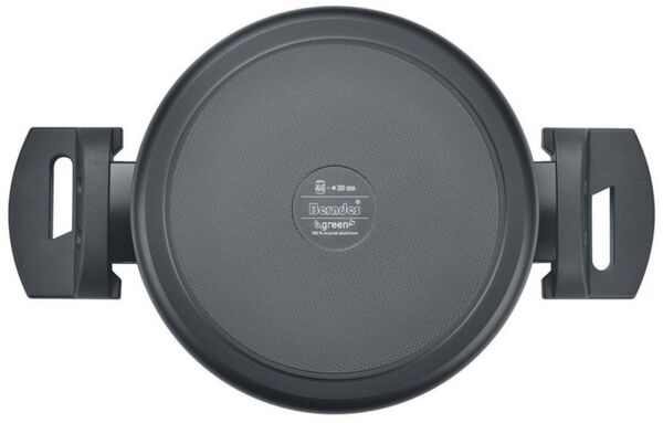 Berndes b. green Kochtopf mit Glasdeckel, Topf, Aluminium, Schwarz, 20 cm, 0015444502
