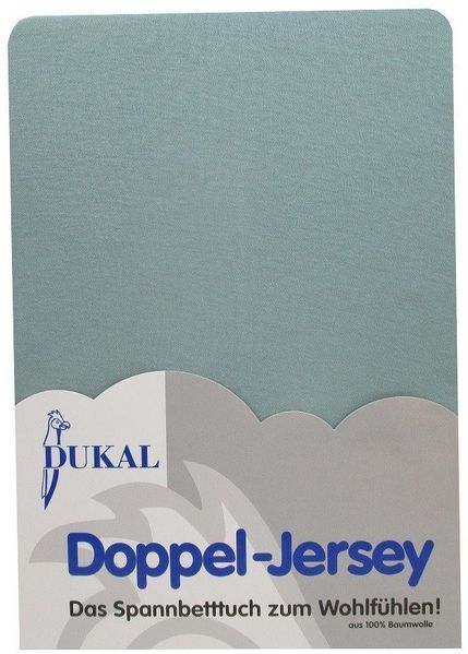 DUKAL Spannbettlaken aus hochwertigem DOPPEL-Jersey, 100% Baumwolle, Doppel-Jersey, Gummizug: rundum, (1 Stück), 80x200 cm, mit Spannumrandung, Made in Germany