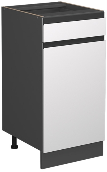 Vicco Küchenunterschrank Weiß 40 cm J-Shape, ohne Arbeitsplatte, R-Line