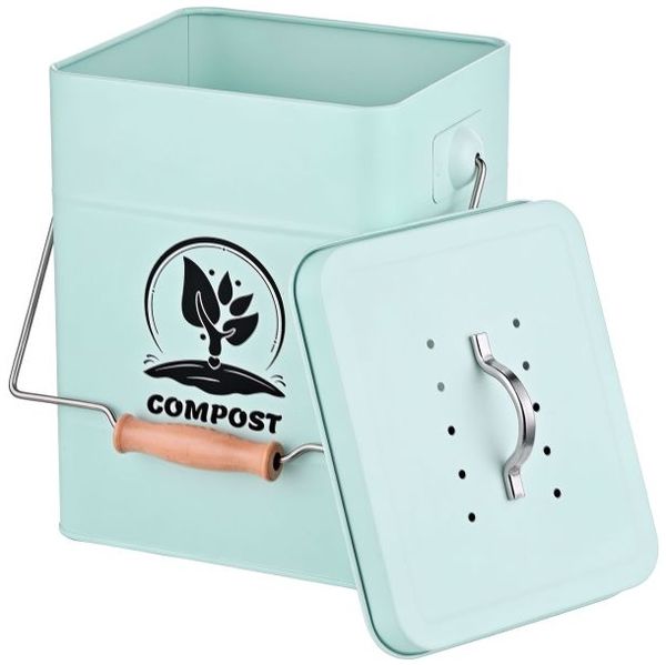 Relaxdays Komposteimer mit Geruchsfilter 6 Liter