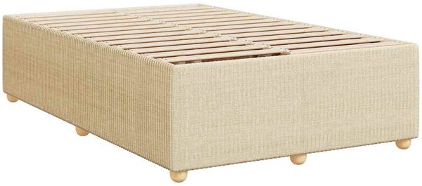 vidaXL Boxspringbett mit Matratze Creme 120x190 cm Stoff 3294314 Bild 12