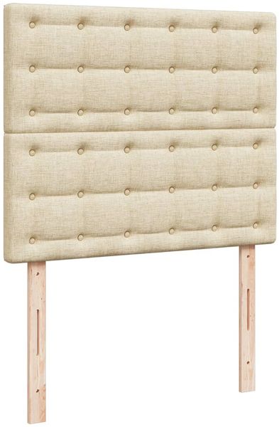 vidaXL Boxspringbett mit Matratze Creme 120x190 cm Stoff 3294314 Bild 10