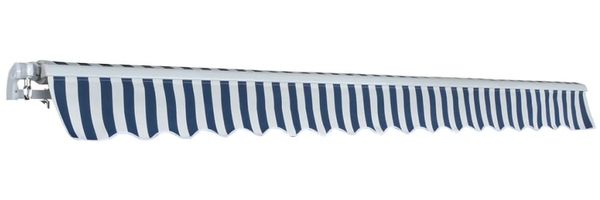vidaXL Gelenkarmmarkise 400 cm Blau/Weiß 275570 Bild 3