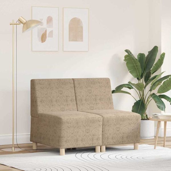vidaXL Modulares Armfreies Sofa 2 pcs Hellgrau 55 x 74 x 82 cm 3399789