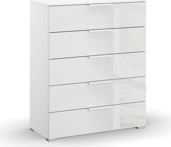 rauch Schubkastenkommode Skat Meridian Kommode Sideboard Wäscheschrank, mit 5 Schubladen mit Glasfront in elegantem Design