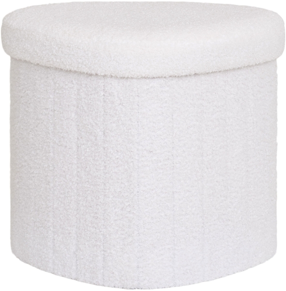 House Nordic Pouf, Teddy, weiß, 42,5x36,5 cm, HN1310