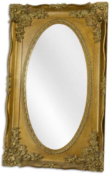 Casa Padrino Barock Spiegel Gold 94 x H. 154,5 cm - Prunkvoller ovaler Wandspiegel im Barockstil