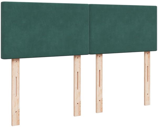 vidaXL Boxspringbett mit Matratze Dunkelgrün 160x200 cm Samt 3286351 Bild 8