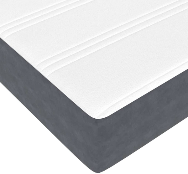 vidaXL Bettrahmen mit Matratze Dunkelgrau 160 x 200 cm Stoff 3399073 Bild 9