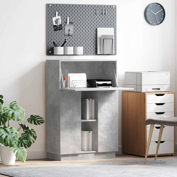 vidaXL Schreibtisch Beton Grau 71.5 x 31.5 x 106.5 cm Holzwerkstoff 869485