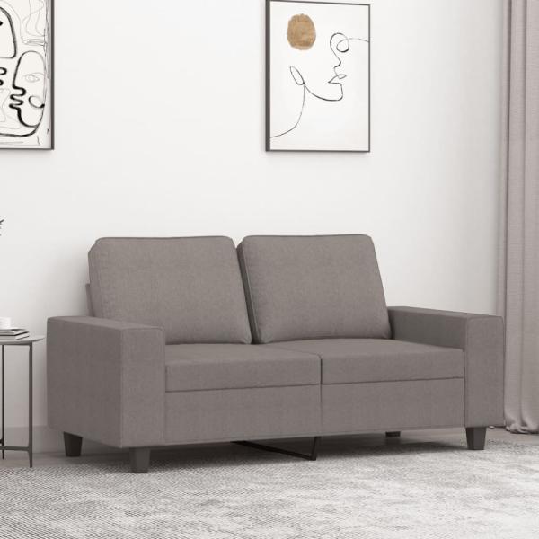 vidaXL 2-Sitzer-Sofa Taupe 120 cm Stoff 359390