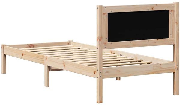 vidaXL Bettrahmen Schwarz 75 x 190 cm Massives Kiefernholz 878231 Bild 7