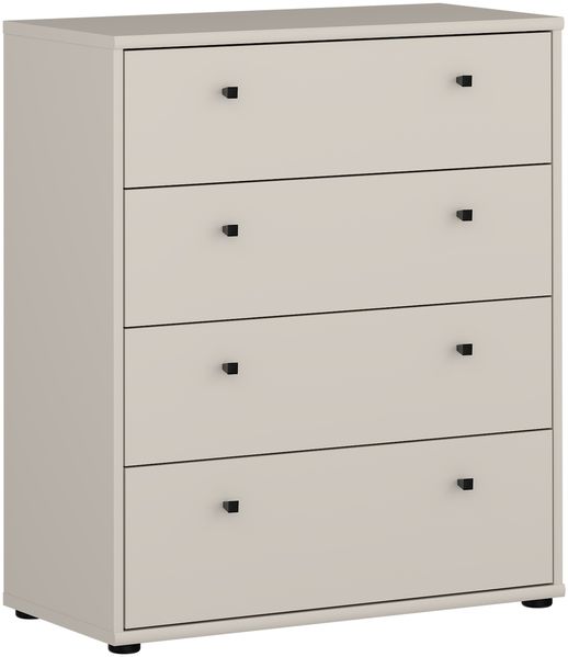 Schubkastenkommode >TEMPRA2< in Sand - 73,7x85,5x34,8cm (BxHxT)