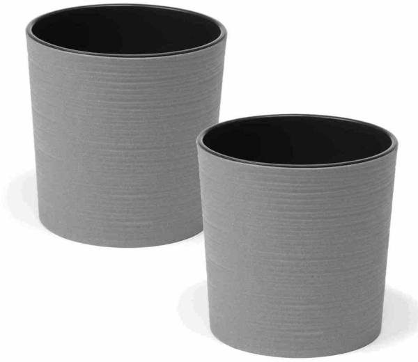 SIENA GARDEN Pflanzgefäß LOCON 2er-Set 30 cm grau