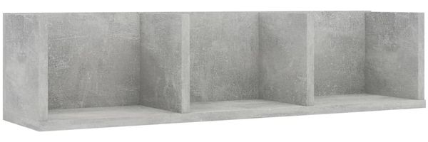 vidaXL CD-Wandregal Betongrau 75x18x18 cm Holzwerkstoff 801314 Bild 2
