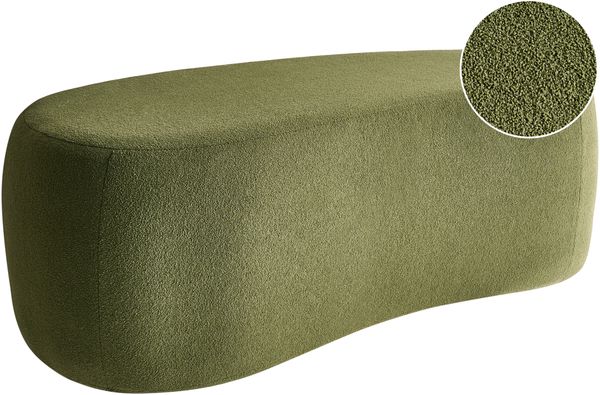 Pouf BAYARD Bouclé Grün