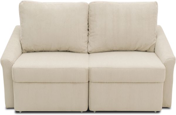 DOMO. collection Sofa Relax Box, 2-Sitzer Couch mit Boxspringfederung und Schlaffunktion, 2er Schlafsofa, Polstergarnitur 168 x 96 x 86 cm (BxTxH), beige