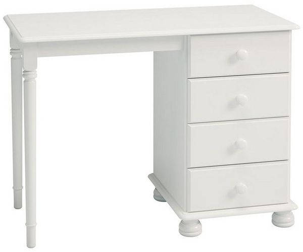 ebuy24 Schreibtisch Richard Schreibtisch 4 Schubladen weiss.